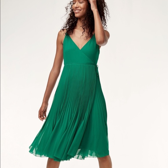 Aritzia Green Beaune Dress